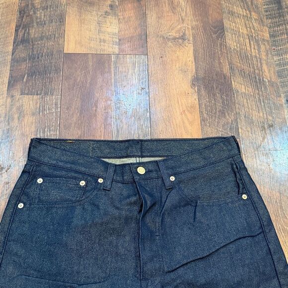 Levi's Men's 501 Deep Indigo Straight Jeans with gold sheen 32x32 NWOT (3750) - Picture 3 of 5